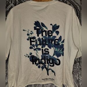 Cream Graphic Crop Top